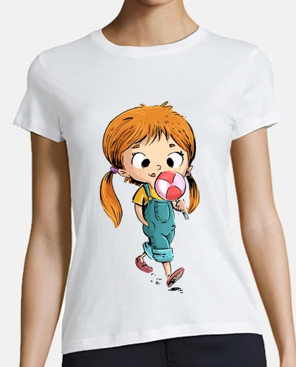 T-shirt ragazza con lecca-lecca - t-shirt stile baseball