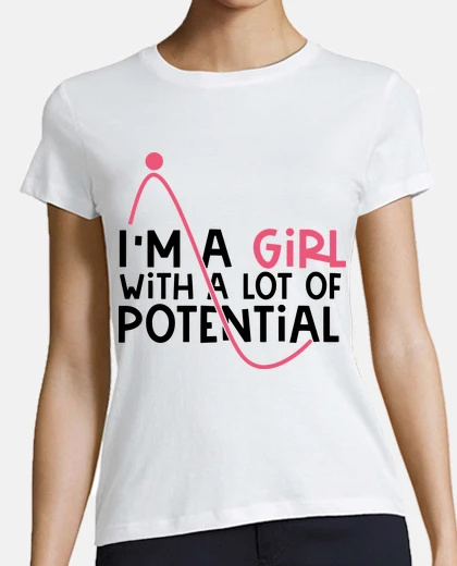 T-shirt ragazza con potenziale scienza diverten