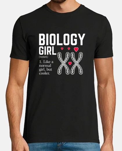 T-shirt ragazza di biologia come una ragazza no