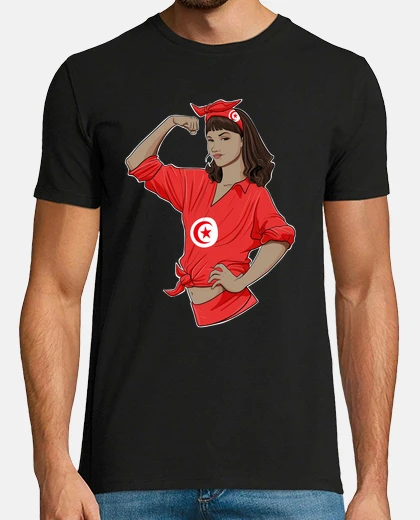 T-shirt ragazza tunisina infrangibile i tunisin