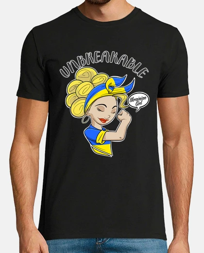 T-shirt ragazza ucraina infrangibile e ucraina