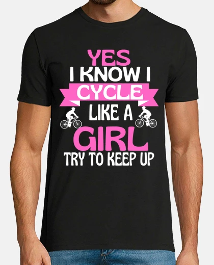 T-shirt ragazze che vanno in bicicletta in bici