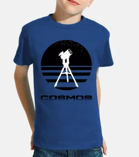 ragazzo, manica corta, blu reale, cosmo