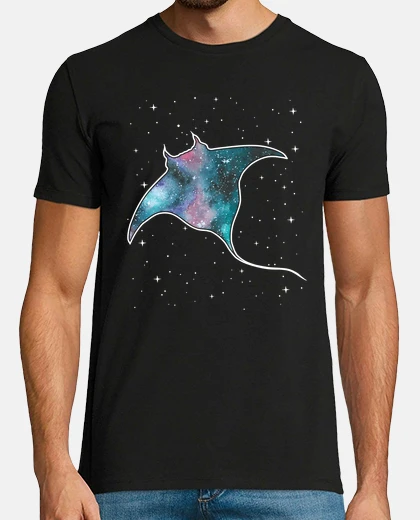 Tee-shirt raie manta voie lactée galaxie pastenague nébuleuse univers