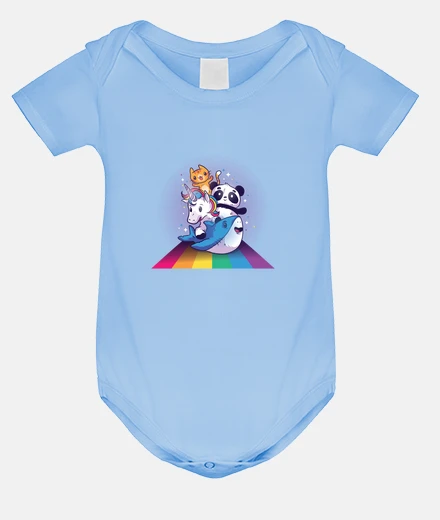 Kids rainbow animal riding t-shirt
