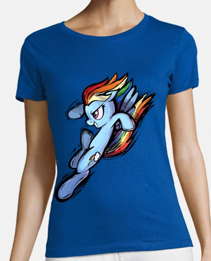 Playera Rainbow Dash Battle (chica)