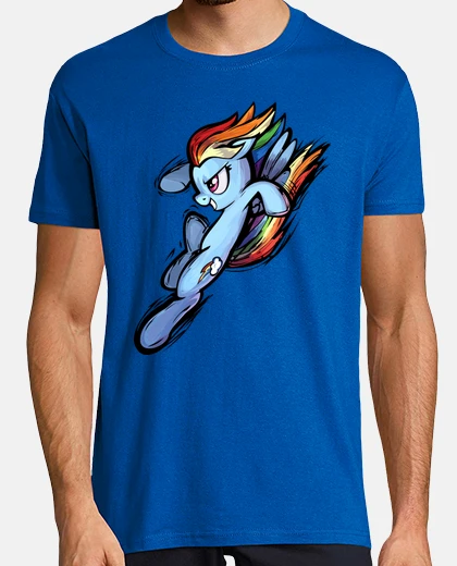 Camiseta Rainbow Dash Battle (chico)