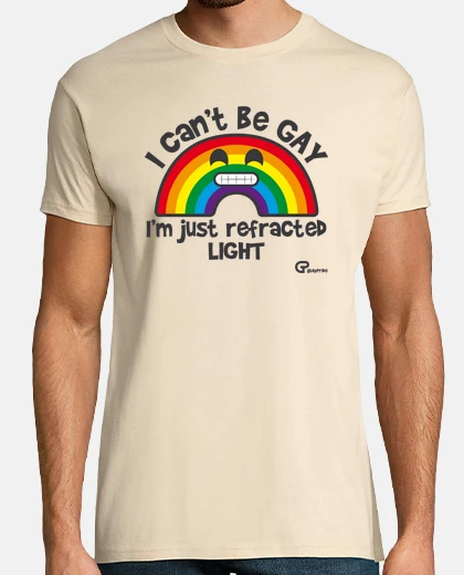 T-shirt rainbow gay (testo scuro)