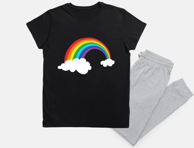 Pyjama rainbow lgbt bridge shaped night sleep