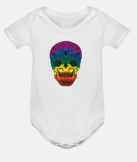 Kids rainbow sugar skull