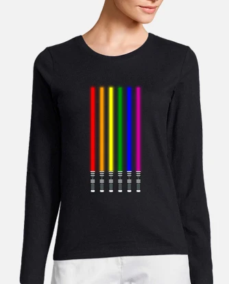 Rainbow lightsaber shirt new arrivals