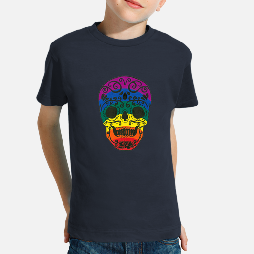 rainbow sugar skull