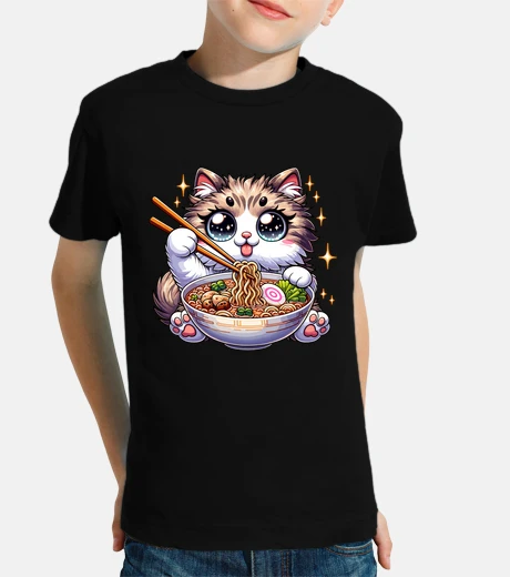 Ropa ramen gato neko fideos anime japonés