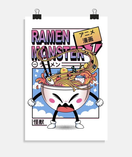 Poster ramen monster