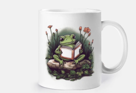 rana que está leyendo, colección, rana de árbol
