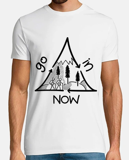 Tee-shirt randonnée à la montagne logo fun idée de cadeau collector 