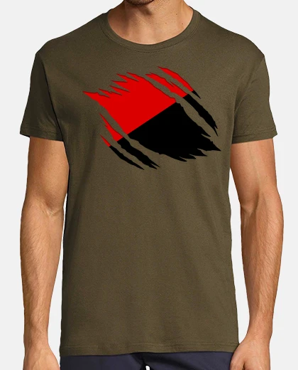 Camiseta Rasgada Bandera Anarquista