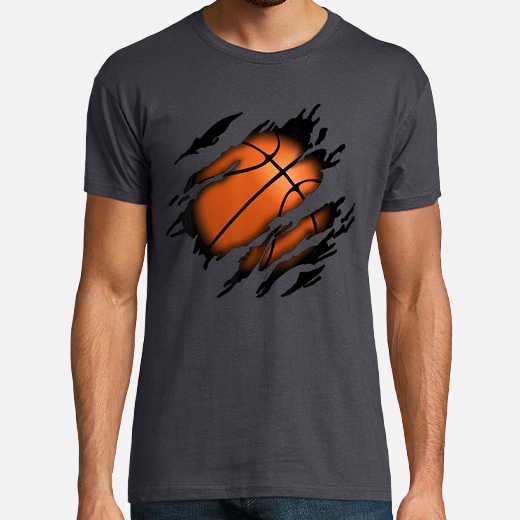 rasgado camiseta balón de baloncesto