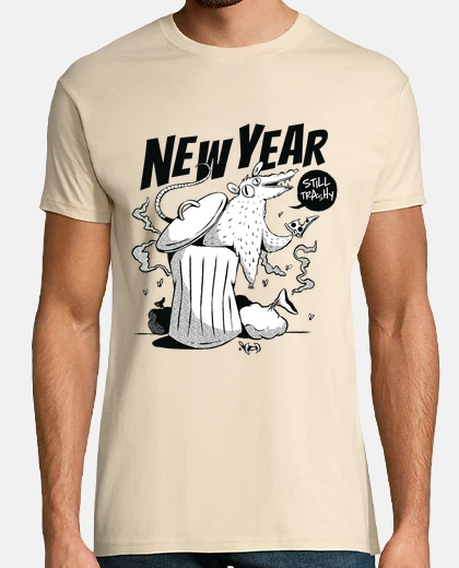 Tee-shirt rat souhait la bonne année , gruyère ,