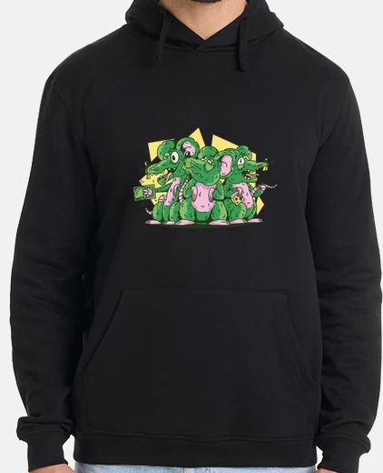 Sudadera ratas hilarantes, historietas, grupo de ratas, graciosas