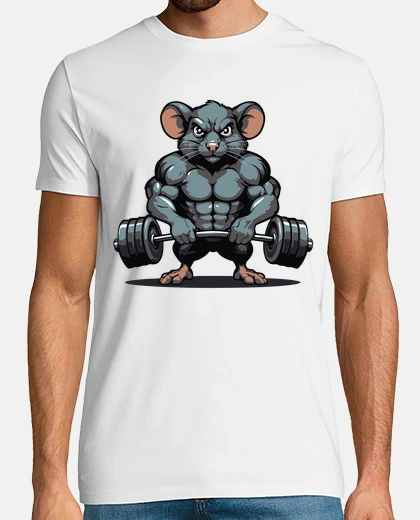 T-shirt ratto che fa sostenitore del taglio sportivo di bodybuilding