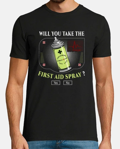 Tee-shirt ray pulvérisation de premiers secours
