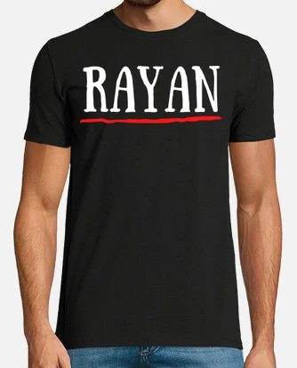 Camiseta rayan primer nombre línea roja Camiseta rayan primer nombre línea roja