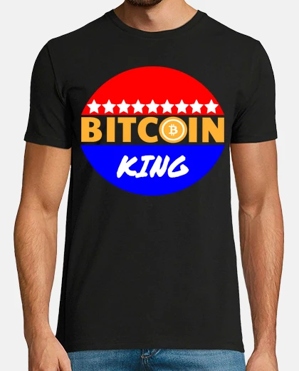 T-shirt re bitcoin con semicerchi