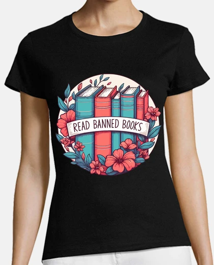 T-shirt Read Banned Books Floral