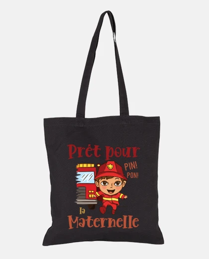 Bag ready for kindergarten firemen pine pon