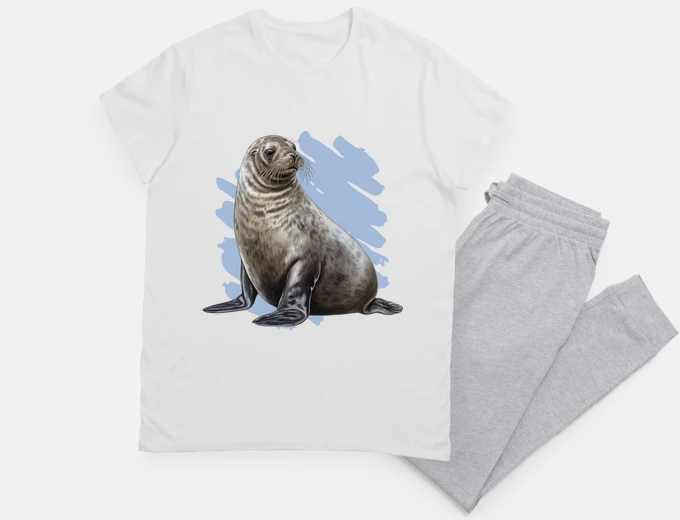 Pyjama realistic seal drawing hd night sleep from iceland too cute