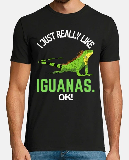 Camiseta realmente me gustan las iguanas ok igua