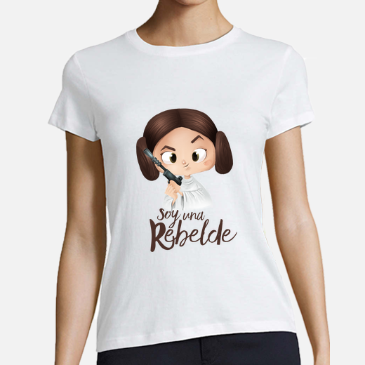 rebel-woman, short sleeve, white, premium quality