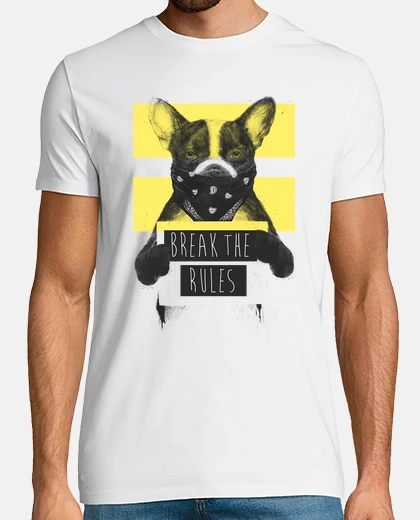 Tee-shirt rebelle chien jaune 2