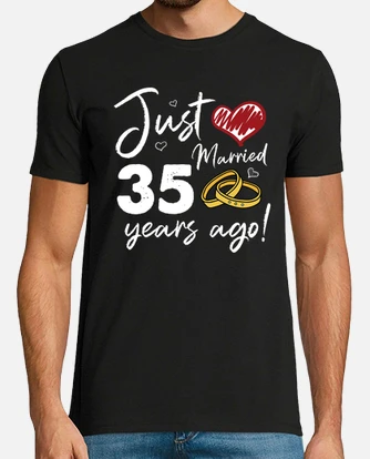 Camiseta recien casados 35 anos aniversar. laTostadora