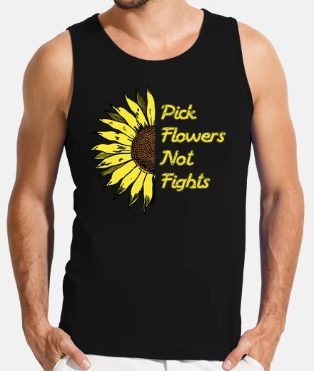 Camiseta recoger flores no luchar contra el pode