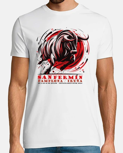 T-shirt red bull san fermin pamplona