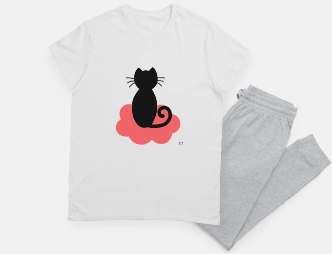 Pajama red cloud cat