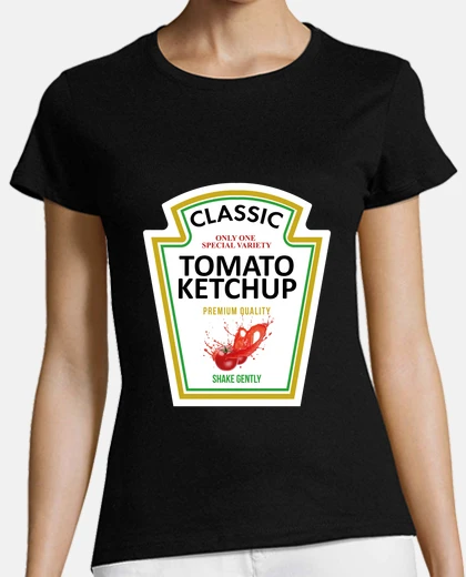 Playera red ketchup diy halloween costum mustar