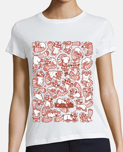 T-shirt red panda diffusione tee womans baseball