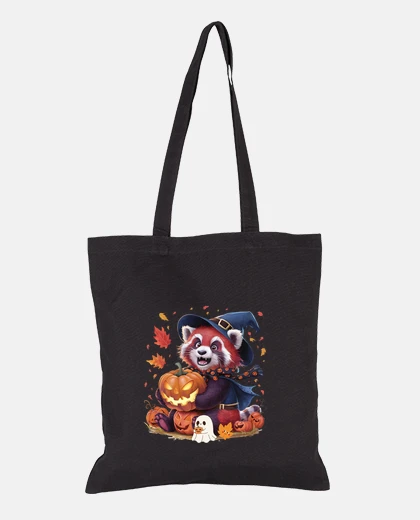 Bag Red Panda Mom Kids Men Fall Halloween Tote Bag
