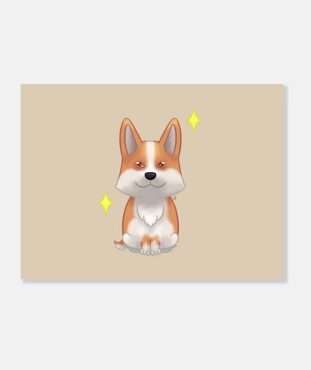 Wall red pembroke corgi