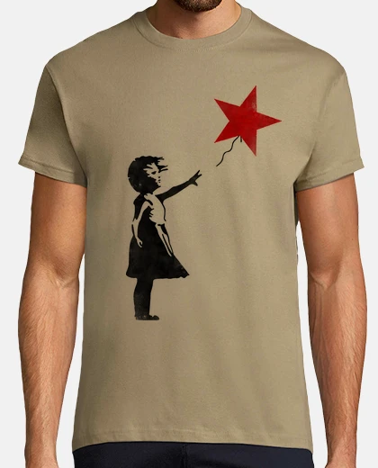 T-shirt red star girl