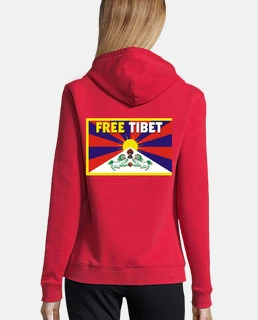 red felpa donna - free tibet