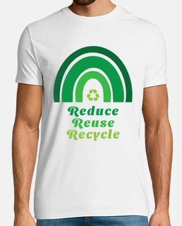 reduce reuse recycle text green rainbow
