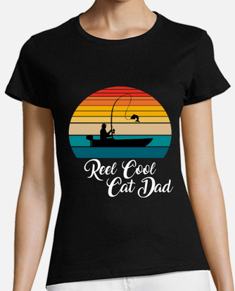 Reel cool cat dad fishing gifts t-shirt