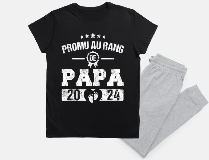 Pijama regalo de anuncio de nacimiento de papá