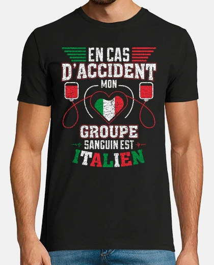 Camiseta regalo de grupo sanguíneo italiano Ital
