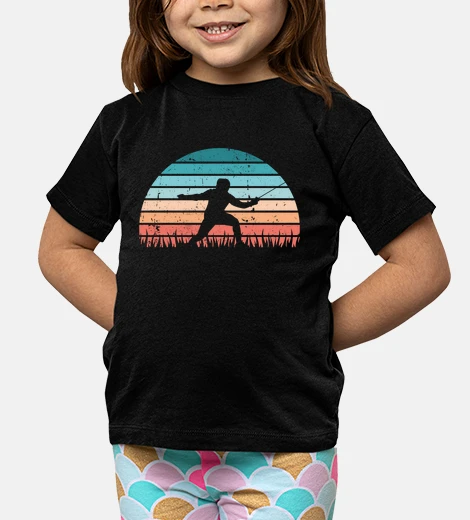 Ropa regalo de puesta de sol de esgrima retr