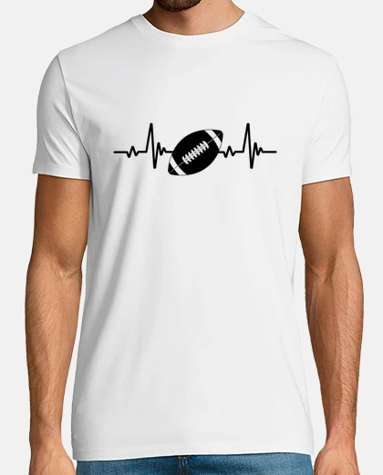 Camiseta regalo de rugby latido del corazón